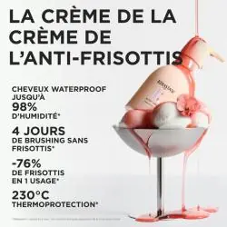 Frizz-Glaze Cream Kérastase Gloss Absolu, crème de soin anti-frisottis pour cheveux épais et indisciplinés