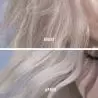 Avant et après Kérastase Blond Absolu Cicaflash Après-shampooing pour renforcer et hydrater les cheveux blonds