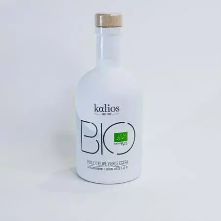 Bouteille d'huile d'olive Kalios Bio Juan Arbelaez 25 cl
