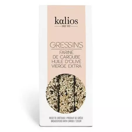 Gressins Farine de Caroube et graines de sésame -KALIOS