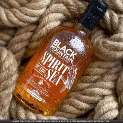 Spirit of the sea Black Mountain 3eme edition-serie limitée-whisky-vieillissement en mer-voilier-le-gallant-dans cordages