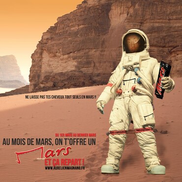 🚀✨ Ce mois-ci, Aurelien Magnano vous fait décoller vers des saveurs interstellaires ! 🌌Au mois de mars, on t'offre un Mars ! Du 1er mars au dernier mars, et ça repart. 🍫✨👨‍🚀💫 Ne laissez pas vos cheveux (ni vos papilles) seuls en mars ! Rejoignez la mission gourmandise et prenez part à l'aventure la plus sucrée de l'univers. #MarsAventure #DécollageImmediat #GourmandiseGalactique #Marsetcarepart #AurelienMagnano #AurelienMagnanoShopping #coiffeur #Montauban #mars🛒💫 Découvrez l'offre sur: www.aurelienmagnano.fr